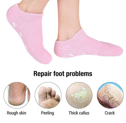 1 Pair Silicone Socks Silicone Gel Sock Silicone Moisturizing Sock Silicone Heel Sock