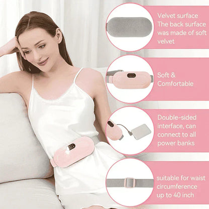 2-in-1 Period Pain Relief Belt & Heating Massager