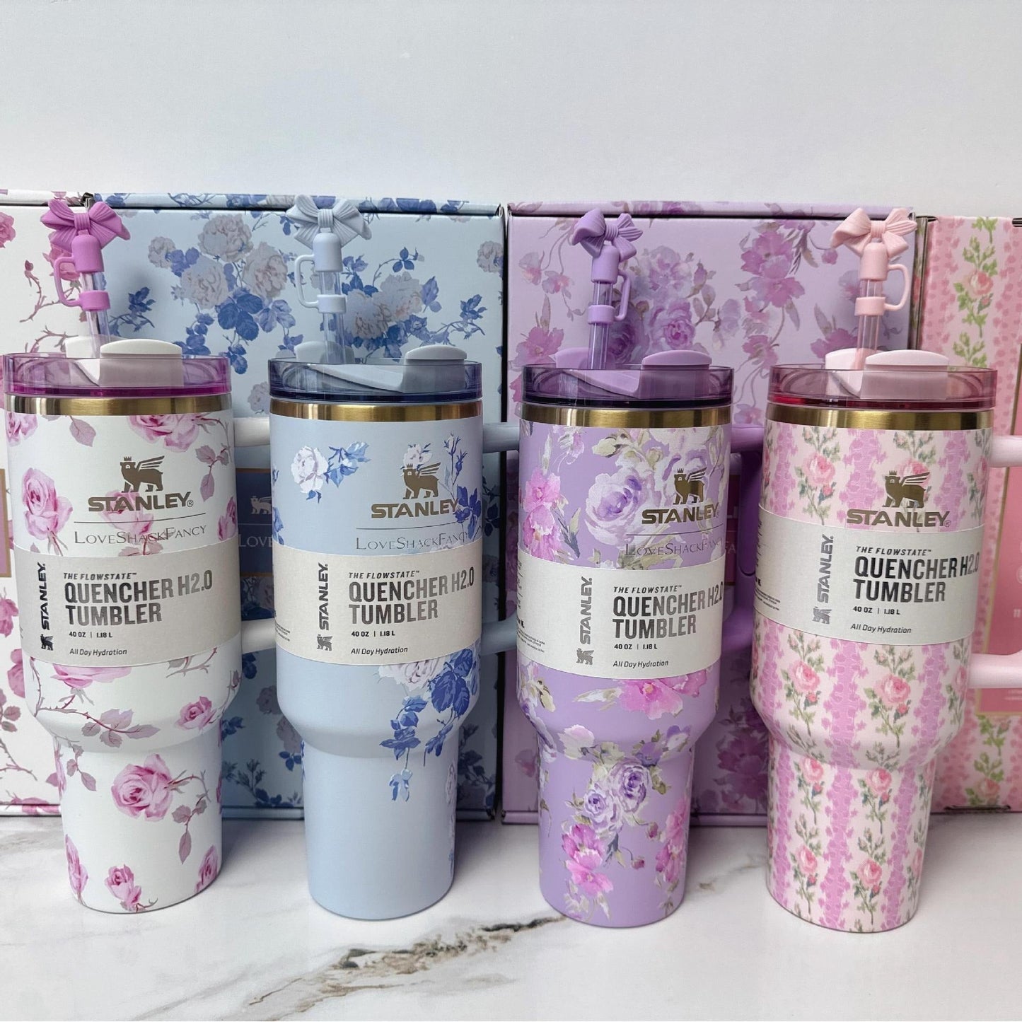 Stanley 40 oz Stainless Steel H2.0 Tumbler & Straw Cap - PRINTED TUMBLER