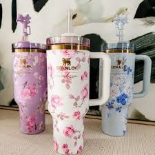 Stanley 40 oz Stainless Steel H2.0 Tumbler & Straw Cap - PRINTED TUMBLER